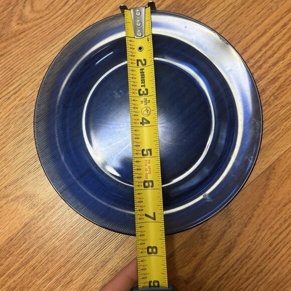 Vintage Arcoroc France Cobalt Blue Glass Plate Dinner & Deserts Plate 7.5" - Picture 2 of 6